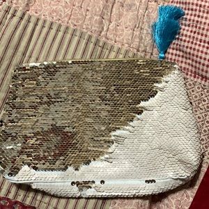 Tarte reversible sequin makeup bag